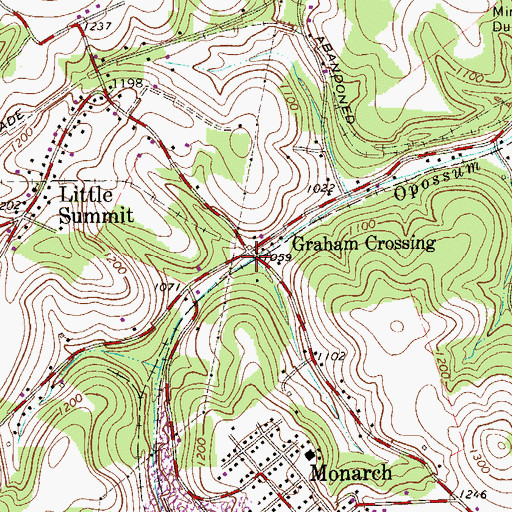 Topographic Map of Graham Crossing, PA