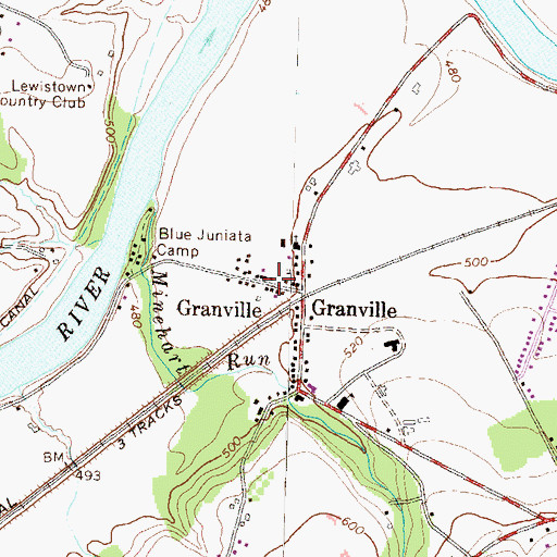 Topographic Map of Granville, PA