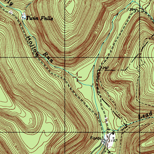 Topographic Map of Grassy Hollow, PA