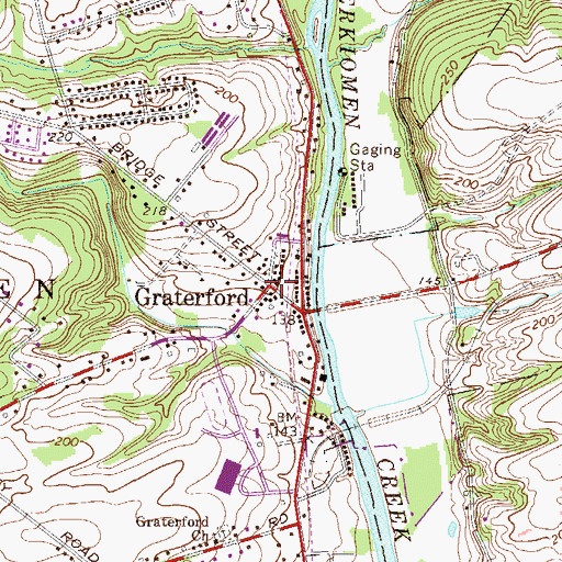 Topographic Map of Graterford, PA