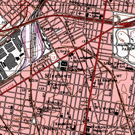 Topographic Map of Gratz High School, PA