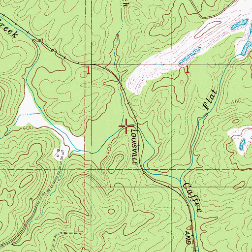 Topographic Map of Dry Ford Branch, AL
