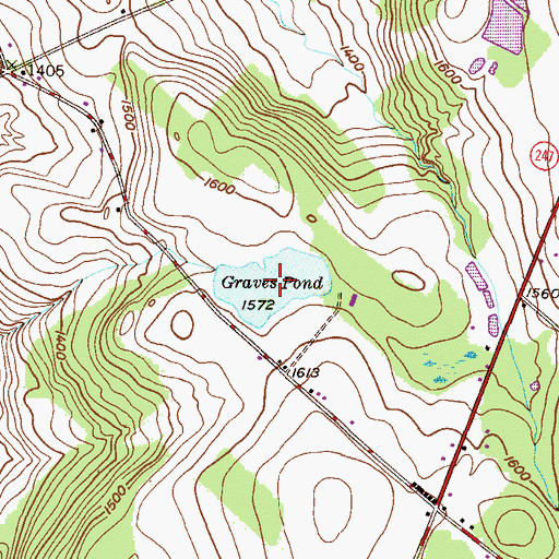 Topographic Map of Graves Pond, PA