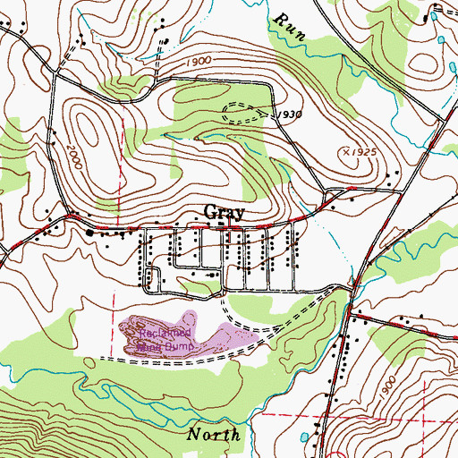 Topographic Map of Gray, PA