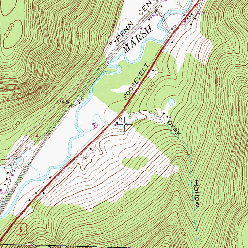 Topographic Map of Gray Hollow, PA