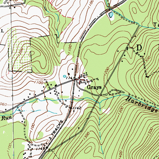 Topographic Map of Grays, PA