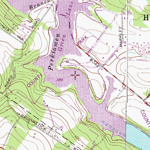Topographic Map of Green Lane Reservoir, PA