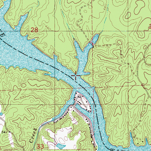 Topographic Map of Duck Branch, AL