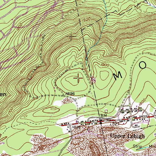 Topographic Map of Green Mountain, PA