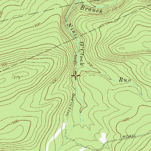 Topographic Map of Greenland Trail, PA