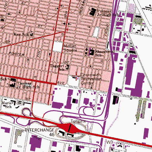 Topographic Map of Murphy Recreation Center, PA