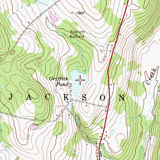 Topographic Map of Griffith Pond, PA