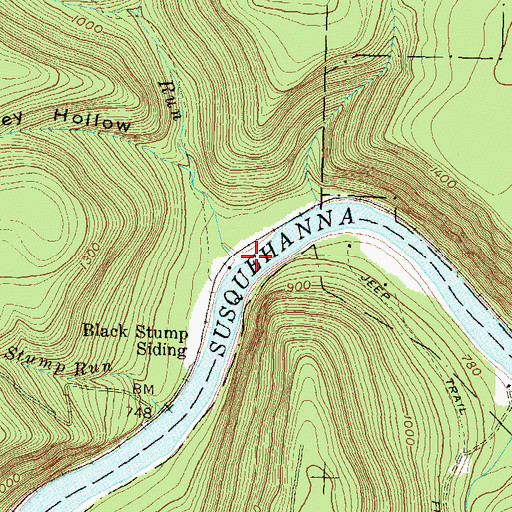 Topographic Map of Grove Run, PA