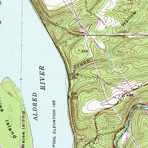 Topographic Map of Grubb Hollow, PA