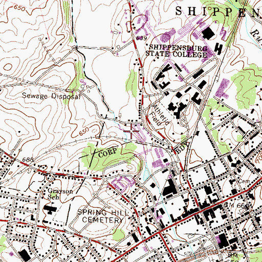 Topographic Map of Gum Run, PA