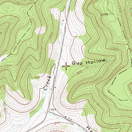 Topographic Map of Guy Hollow, PA