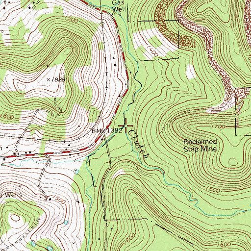 Topographic Map of Hadden Run, PA