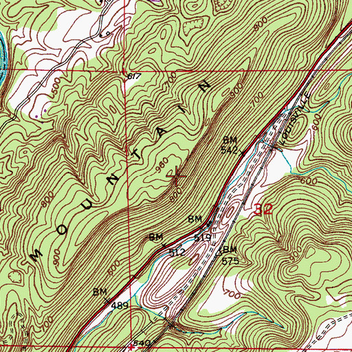 Topographic Map of Duffy Mountain, AL