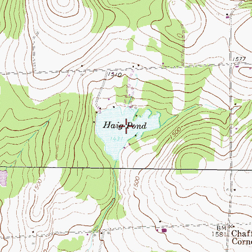 Topographic Map of Haig Pond, PA