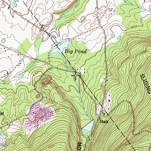 Topographic Map of Hairy Springs Hollow, PA