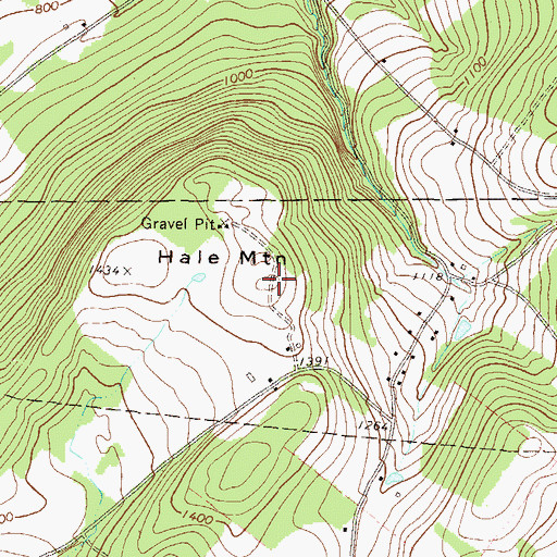 Topographic Map of Hale Mountain, PA
