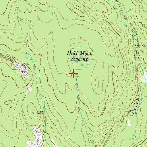 Topographic Map of Half Moon Swamp, PA