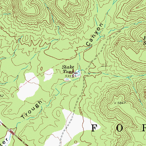Topographic Map of Stake Tank, AZ