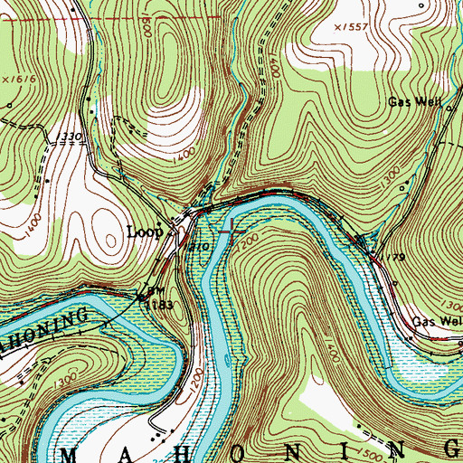 Topographic Map of Hamilton Run, PA