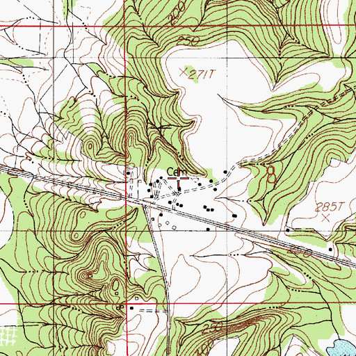 Topographic Map of Dulaney School, AL