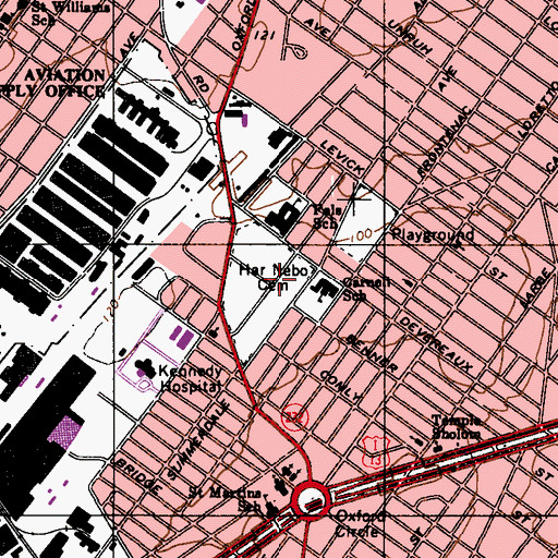 Topographic Map of Har Nebo Cemetery, PA