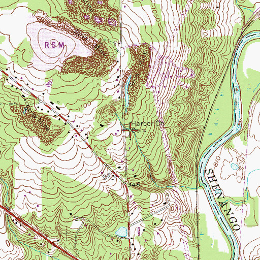 Topographic Map of Harbor Church Cemetery, PA