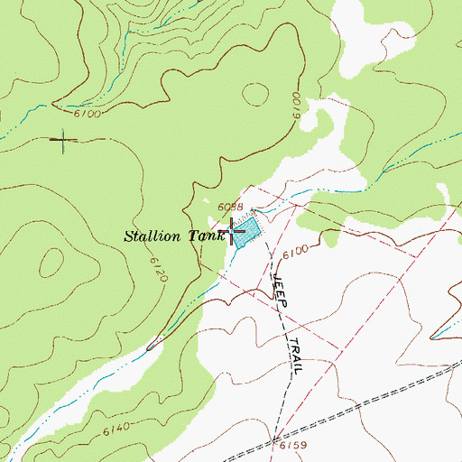 Topographic Map of Stallion Tank, AZ