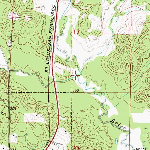Topographic Map of Dunbar Creek, AL