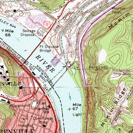 Topographic Map of Harmon Creek, WV