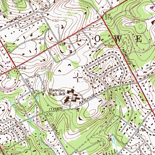 Topographic Map of Harriton High School, PA