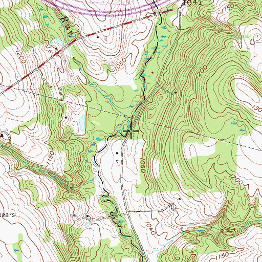 Topographic Map of Harthegig Run, PA