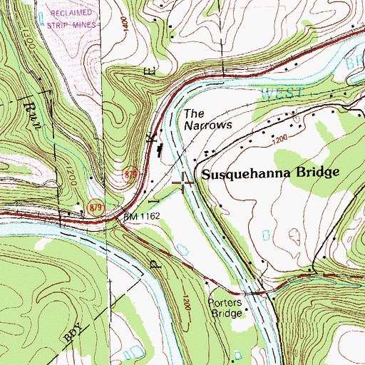 Topographic Map of Hartshorn Run, PA