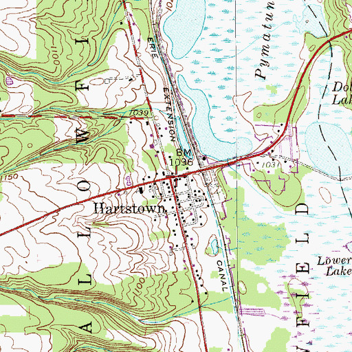 Topographic Map of Hartstown, PA