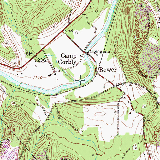 Topographic Map of Haslett Run, PA