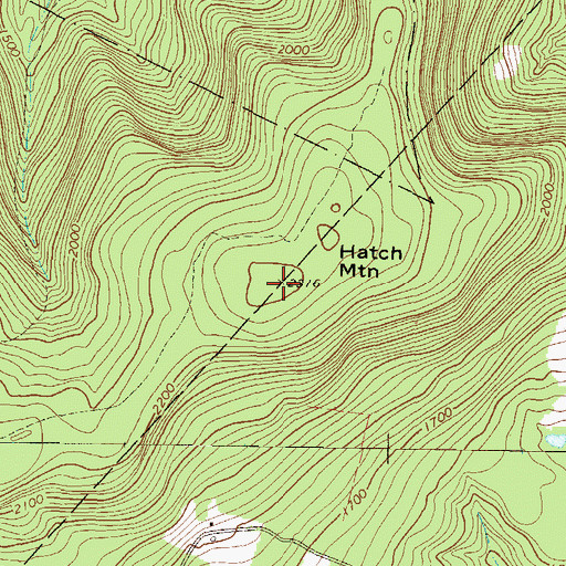 Topographic Map of Hatch Mountain, PA