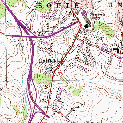 Topographic Map of Hatfield, PA