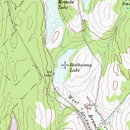 Topographic Map of Hathaway Lake, PA