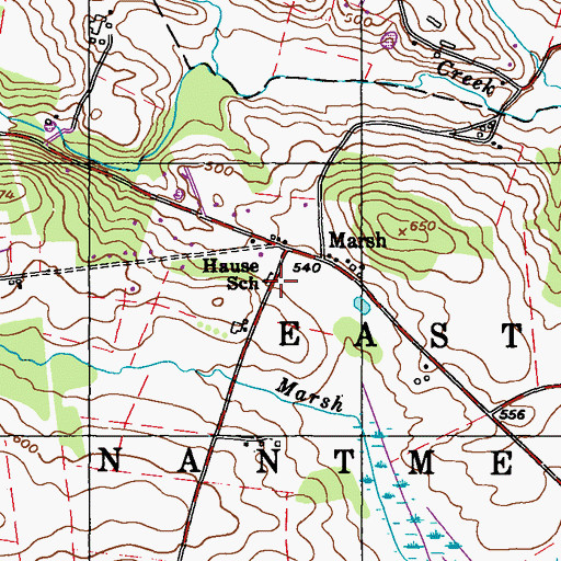 Topographic Map of Hause School, PA
