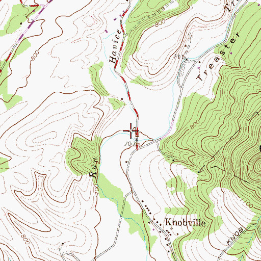 Topographic Map of Havice Creek, PA