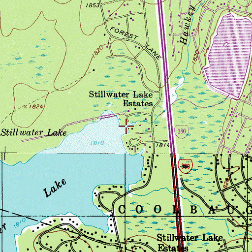 Topographic Map of Hawkey Run, PA