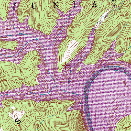 Topographic Map of Hawn Cemetery (historical), PA