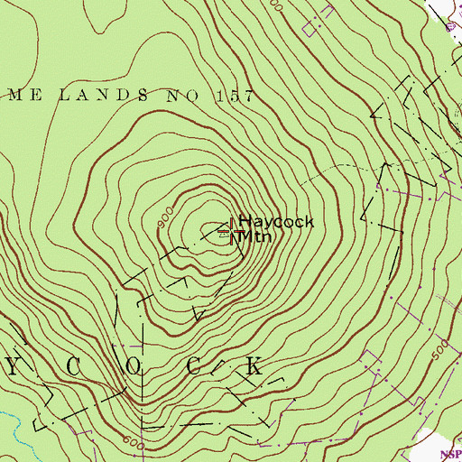 Topographic Map of Haycock Mountain, PA