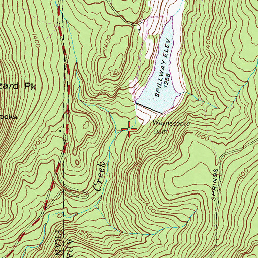 Topographic Map of Hayes Run, PA