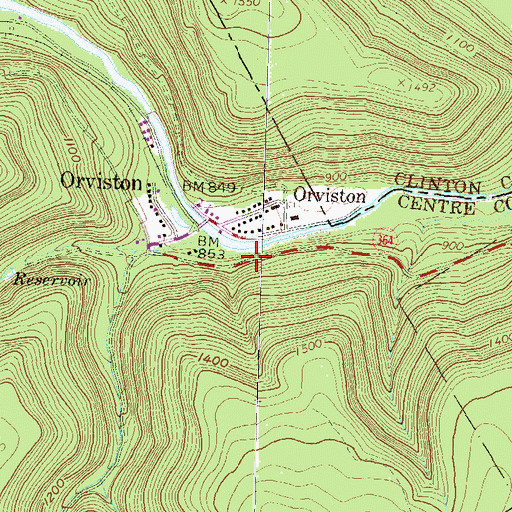 Topographic Map of Hayes Run, PA