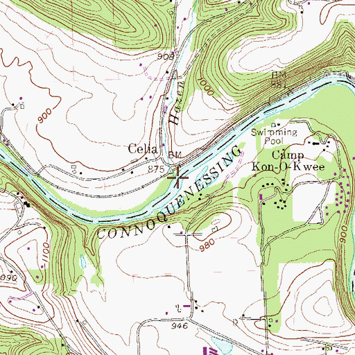 Topographic Map of Hazen Run, PA